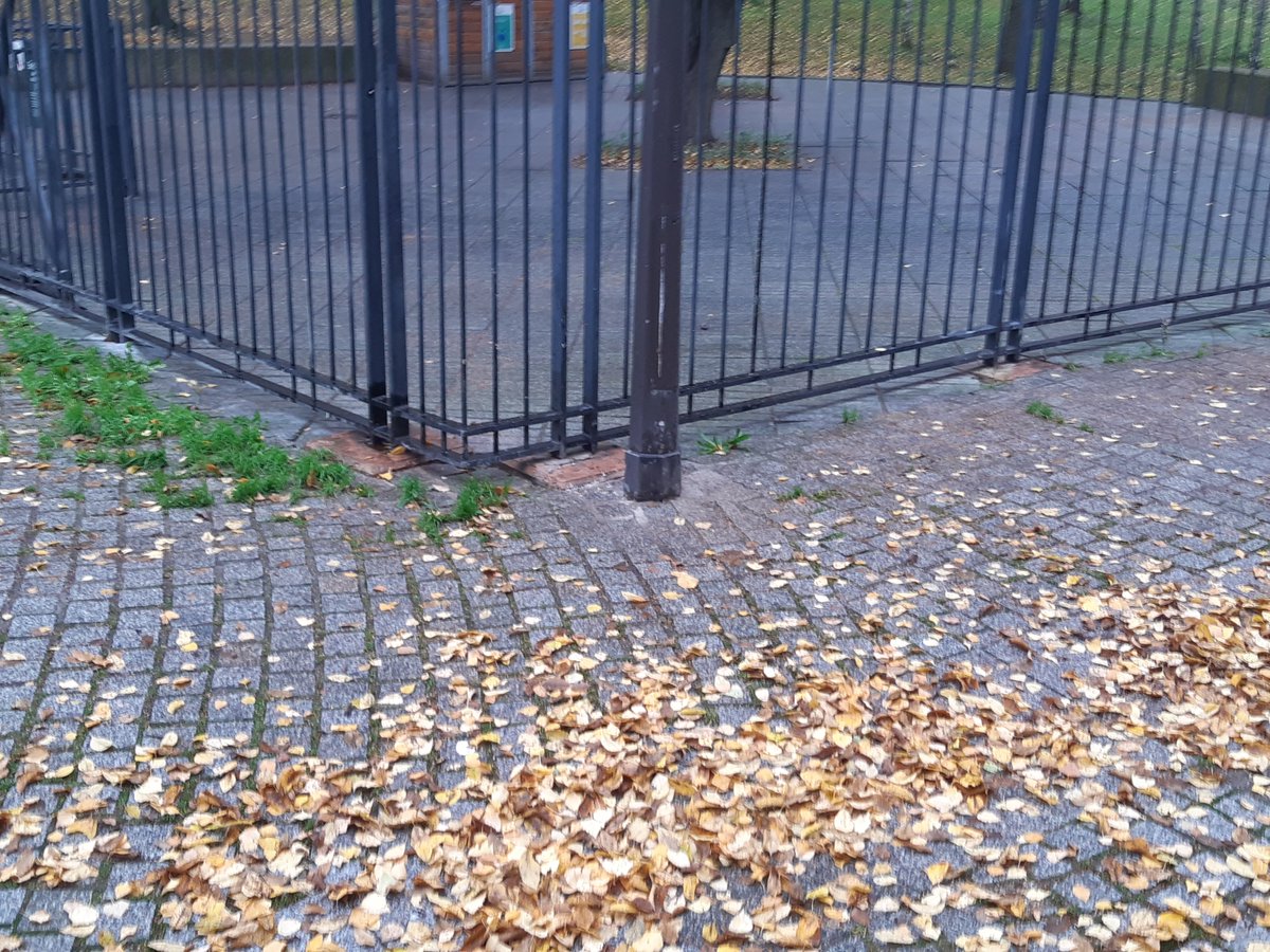 hblb117's tweet photo. @Parisjecoute 
Coup de souffleur dans le jardin Juan Miro, plus de feuilles dans le jardin... toutes les feuilles sont sur l'allée Marc Chagall !
#saccageparis https://t.co/XHQ2ULGg3m
