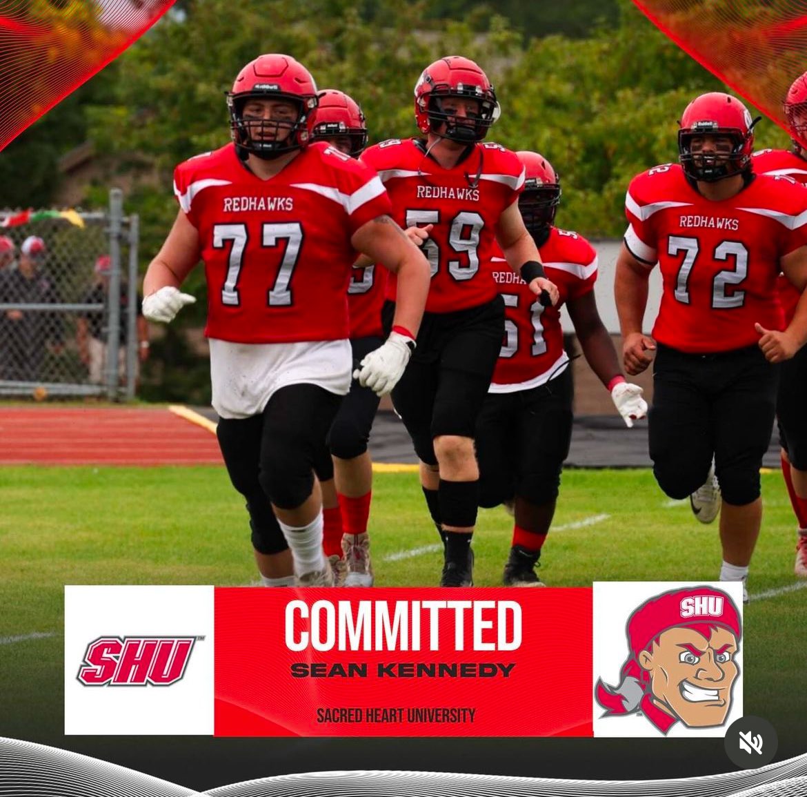 .<a href="/cvuredhawks/">CVU RedHawks</a> OL Sean Kennedy (<a href="/seankennedy_77/">Sean Kennedy</a>) announced his commitment to play Divison-I football at Sacred Heart he announced on IG over the weekend. 

Kennedy has been a centerpiece of the CVU Football dynasty as a part of the first two championships in program history.