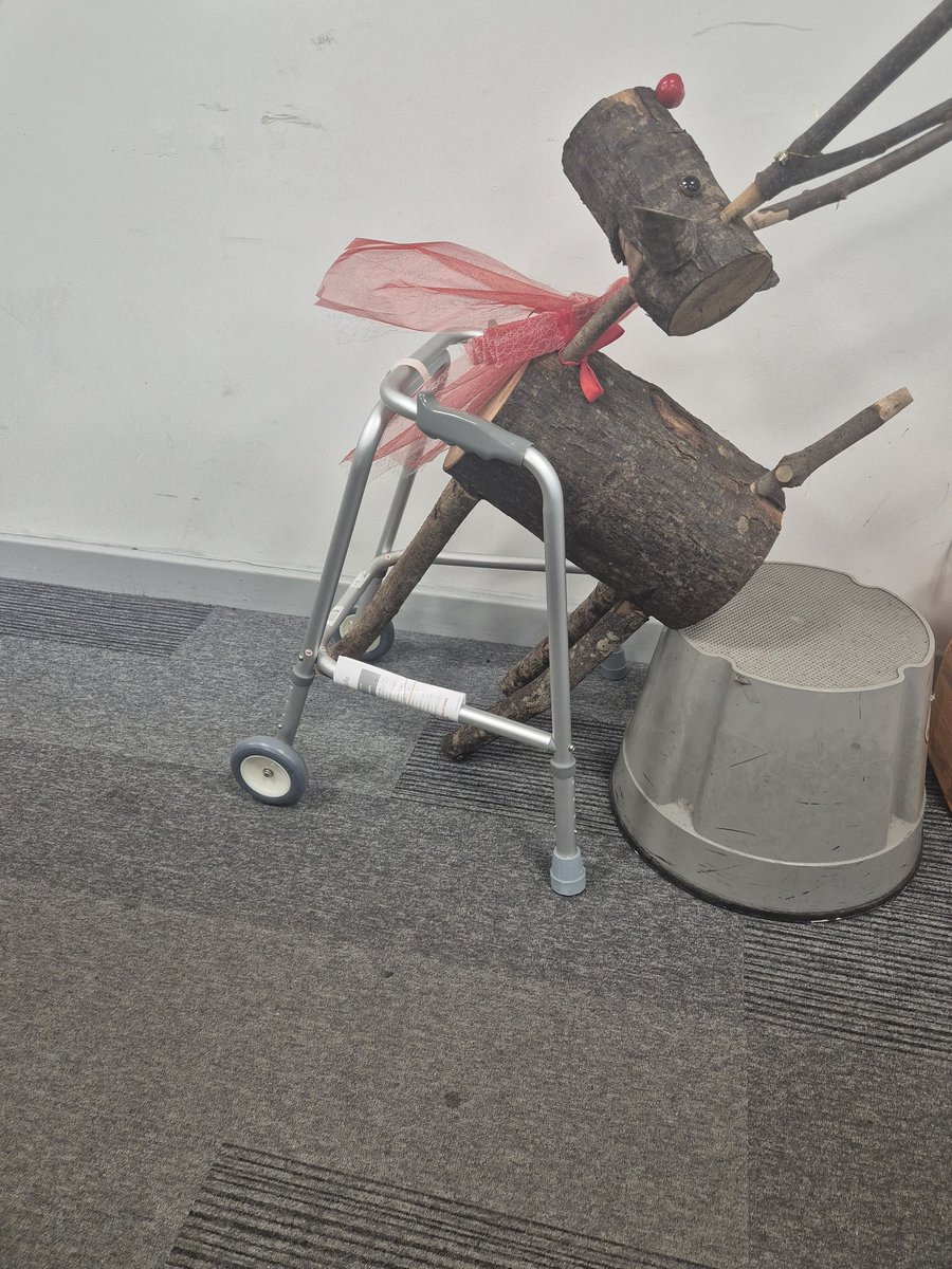 Even rudolph is given sit to stand practice by the physios and OTs! #Christmas