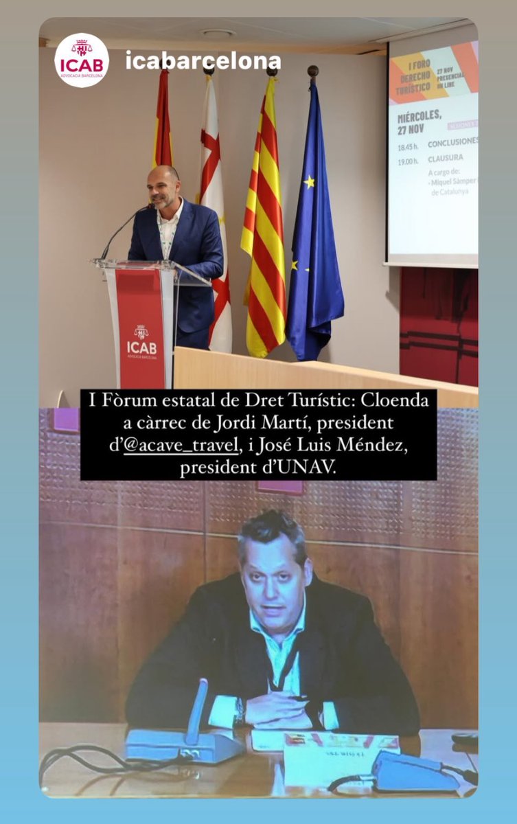 ACAVe (@acave_travel) on Twitter photo La #clausura ha sido a cargo del Presidente de <a href="/ACAVe_travel/">ACAVe</a>, <a href="/JordMarti/">Jordi Martí</a> y el Gerente de <a href="/Unav_Agencias/">Unav Agencias </a>, Ivan Méndez
¡Gracias a todos por vuestra participación!! La #clausura ha sido a cargo del Presidente de <a href="/ACAVe_travel/">ACAVe</a>, <a href="/JordMarti/">Jordi Martí</a> y el Gerente de <a href="/Unav_Agencias/">Unav Agencias </a>, Ivan Méndez
¡Gracias a todos por vuestra participación!!