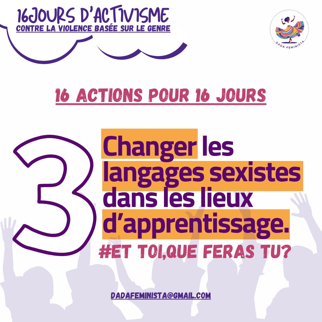 Le changement commence par nos mots. 
Les filles ne sont pas faites pour les sciences.❌ Chacun peut réussir dans les sciences avec de la détermination et du soutien, peu importe son genre. ✅✅Les mots comptent.Brisons les stéréotypes avec un  langage inclusif!
#DadaFeminista 💜