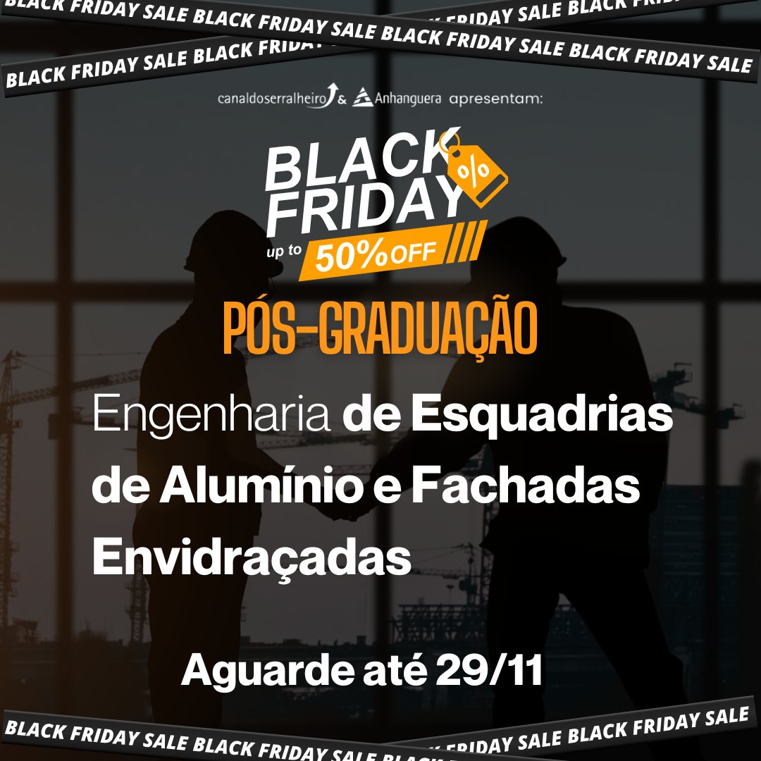 c_serralheiro's tweet photo. 🕒 Amanhã é o grande dia! 

Estamos a poucas horas de uma oferta que vai transformar sua carreira: 50% de desconto na pós em Engenharia de Esquadrias de Alumínio e Fachadas Envidraçadas. 

Conheça o corpo docente e a grade curricular clicando aqui: https://t.co/KJKlsV3wiR https://t.co/kRsCLCSgSG