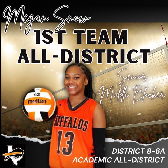 Coach Rhine (@rhine_coach) on Twitter photo Congratulations to HHS Middle Blocker/Hitter Megan Snow for being selected 1st Team All-District 8-6A. 137 Kills and 70 Blocks! <a href="/finessemeg/">Megan🤘🏾</a> <a href="/HHSBuffNation/">Haltom High Buff Nation</a> <a href="/Coach_JWTucker/">Coach Tucker - Haltom</a> Congratulations to HHS Middle Blocker/Hitter Megan Snow for being selected 1st Team All-District 8-6A. 137 Kills and 70 Blocks! <a href="/finessemeg/">Megan🤘🏾</a> <a href="/HHSBuffNation/">Haltom High Buff Nation</a> <a href="/Coach_JWTucker/">Coach Tucker - Haltom</a>