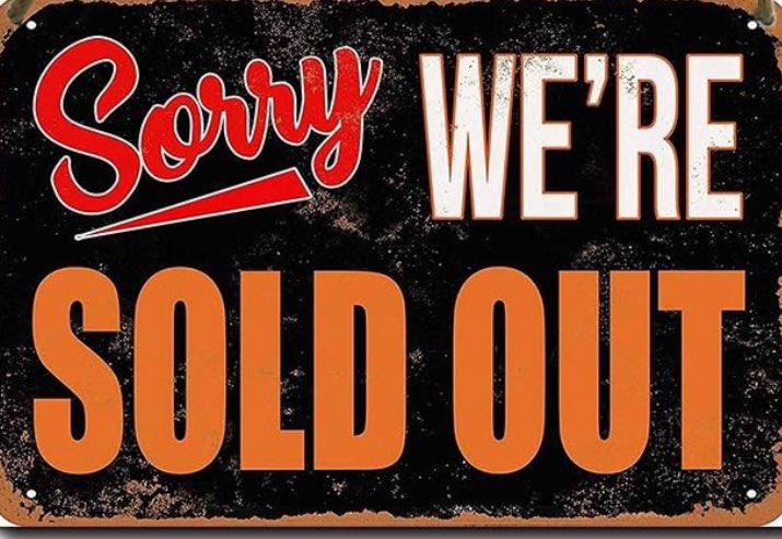 YATSGRANDVIEW's tweet image. We are sold out for today! We will reopen Sunday at noon. Happy Thanksgiving 🦃
