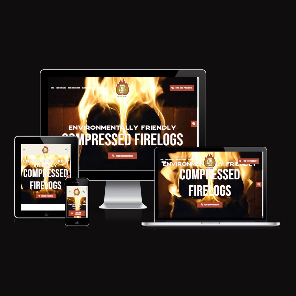 clickmonster's tweet image. Just in time for winter!  Check out the new ClickMonster website for Home Fire Prest Logs! #wordpress #webdesign #seo bit.ly/4fJJ5fW