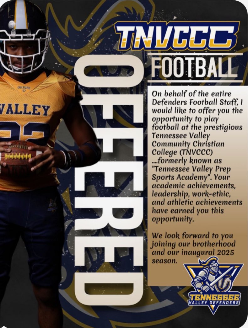 Zae Lyles (@zaelyles) on Twitter photo Blessed to receive a offer from @tnvpsa
<a href="/CoachD_Dorsey/">Coach Damien Dorsey M.Ed</a> <a href="/DEGATIGERSFBALL/">TalladegaTigersRecruiting</a> <a href="/DexPreps/">DexPreps</a> <a href="/AL4afootball/">Alabama 4A Football</a> <a href="/PrepRedzoneAL/">Prep Redzone Alabama</a> Blessed to receive a offer from @tnvpsa
<a href="/CoachD_Dorsey/">Coach Damien Dorsey M.Ed</a> <a href="/DEGATIGERSFBALL/">TalladegaTigersRecruiting</a> <a href="/DexPreps/">DexPreps</a> <a href="/AL4afootball/">Alabama 4A Football</a> <a href="/PrepRedzoneAL/">Prep Redzone Alabama</a>