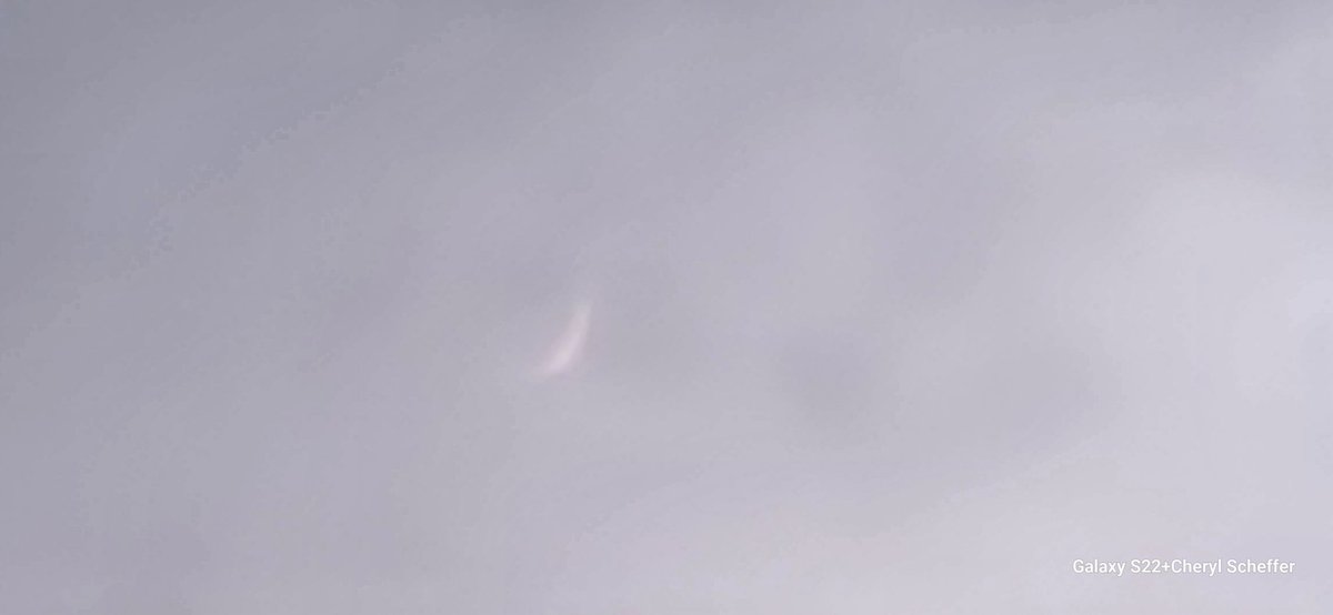 CherScheff's tweet image. Thursday Waning Crescent Moon rising 
Fading in early morning grey clouds ☁️☔️
#Sydneyweather