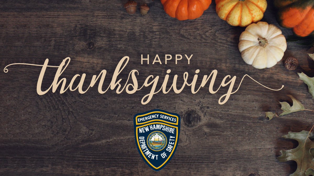 Happy Thanksgiving! Today, we’re especially thankful for our incredible #NH911 team. To those enjoying time with loved ones, we hope it’s a wonderful day. To those working to keep NH safe, we are grateful for the sacrifices you and your families make to keep New Hampshire safe.