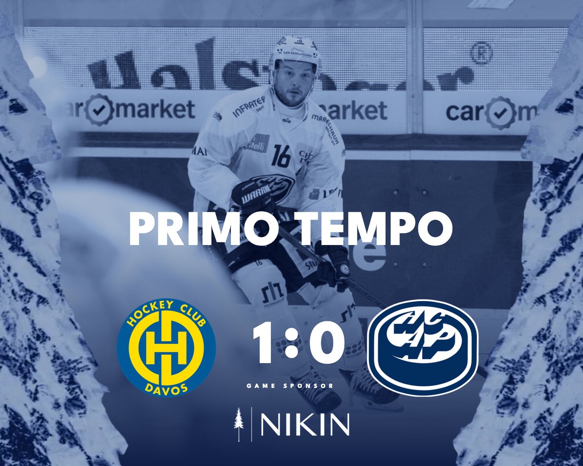 HCAP1937's tweet photo. Davos in vantaggio 1-0 al termine del primo tempo #HCDvsHCAP https://t.co/srTpx32JUD