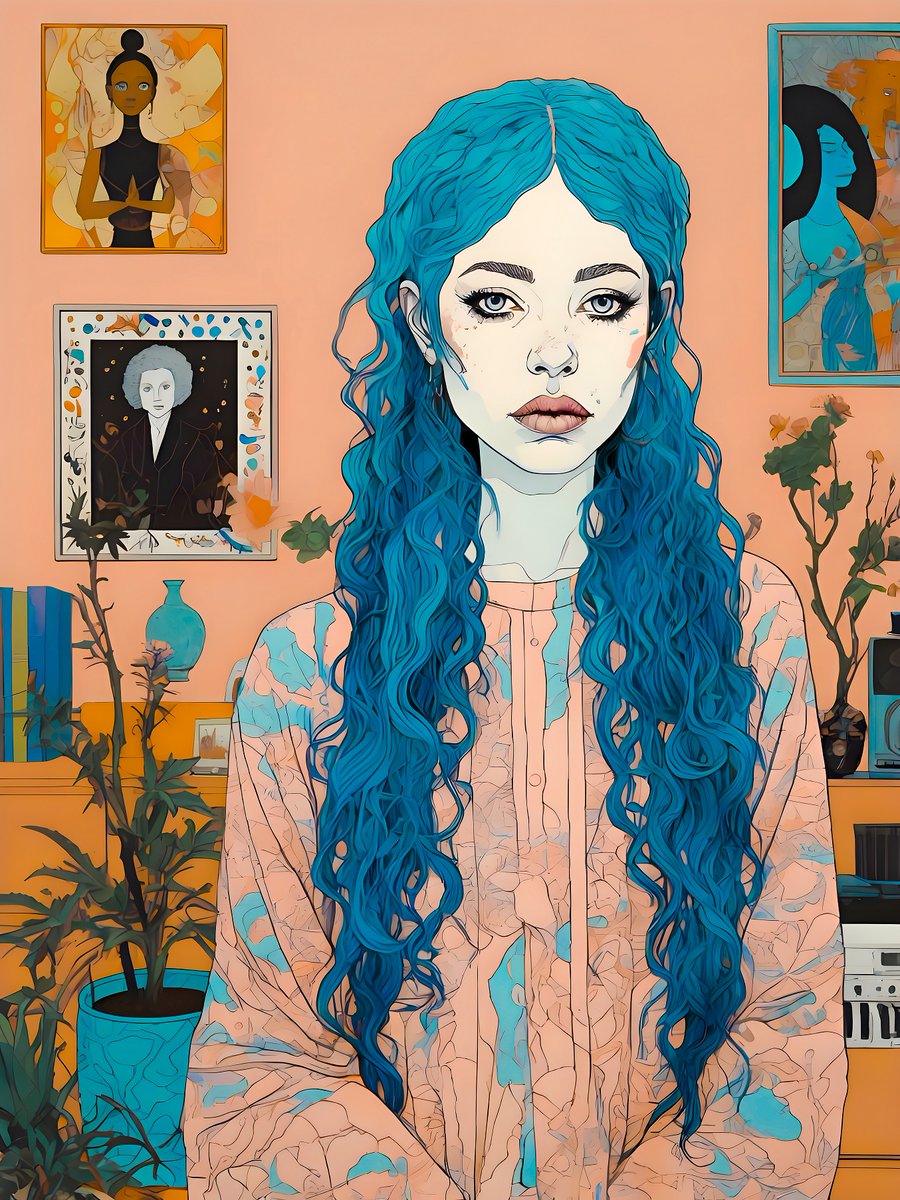 New OE!

"Girl With Blue Hair"
7 days
13 xtz 

#tezosarts  
🔗👇