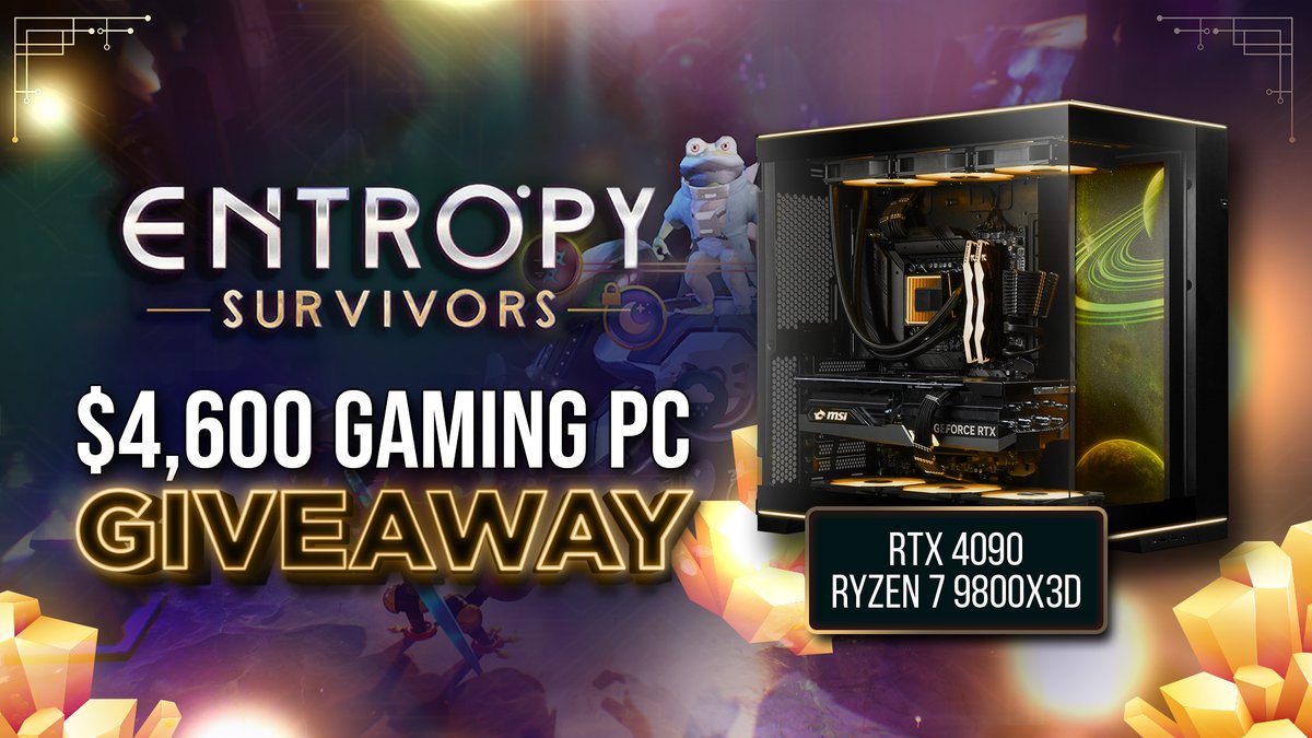 Vast (@vastgg) on Twitter photo $4,600 RTX 4090 Gaming PC Giveaway!
To enter, perform these tasks via the link below:
🔁 Repost + Like
✅ Follow <a href="/FirstBreakLabs/">First Break Labs</a> + <a href="/MovingPiecesIO/">Entropy Survivors - OUT NOW!</a> + <a href="/VastGG/">Vast</a>
Enter Here: tinyurl.com/Vast-EntropySu… $4,600 RTX 4090 Gaming PC Giveaway!
To enter, perform these tasks via the link below:
🔁 Repost + Like
✅ Follow <a href="/FirstBreakLabs/">First Break Labs</a> + <a href="/MovingPiecesIO/">Entropy Survivors - OUT NOW!</a> + <a href="/VastGG/">Vast</a>
Enter Here: tinyurl.com/Vast-EntropySu…