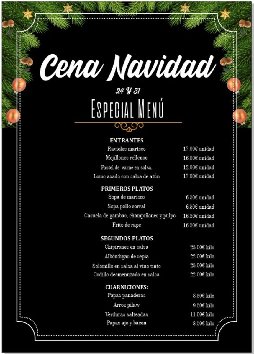 Menús 24 y 31 de diciembre para que no tengas que cocinar