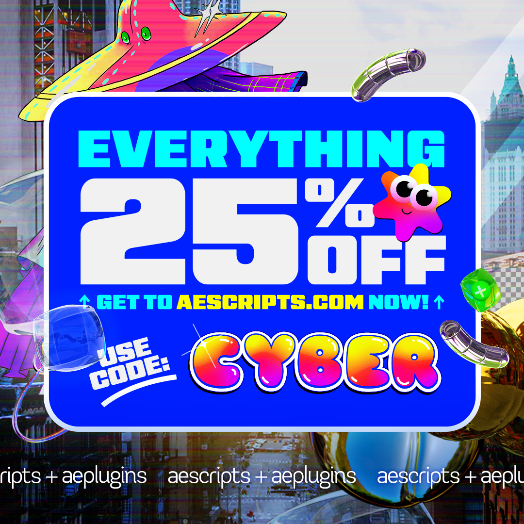 Hyper Brew (@hyperbrew) on Twitter photo CYBER WEEK IS HERE! ⚡
Get Webcam and Pro IO for 25% off now through next week along with a ton of other awesome tools on <a href="/aescripts/">aescripts+aeplugins</a> 🚀🚀🚀🚀
aescripts.com/authors/f-l/hy…
#aescripts #aftereffects #premierepro #cyberweek CYBER WEEK IS HERE! ⚡
Get Webcam and Pro IO for 25% off now through next week along with a ton of other awesome tools on <a href="/aescripts/">aescripts+aeplugins</a> 🚀🚀🚀🚀
aescripts.com/authors/f-l/hy…
#aescripts #aftereffects #premierepro #cyberweek