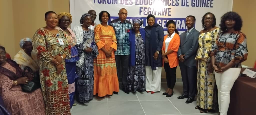 🤝 – The new leadership team of the Forum des Educatrices de Guinée (FEG)/Forum for African Women Educationalists (FAWE) - Ms. Madelene Maka (President) and Ms. Camara Aissata Traoré (Partnership Manager) paid a courtesy call to thank @planguinea for the support during the