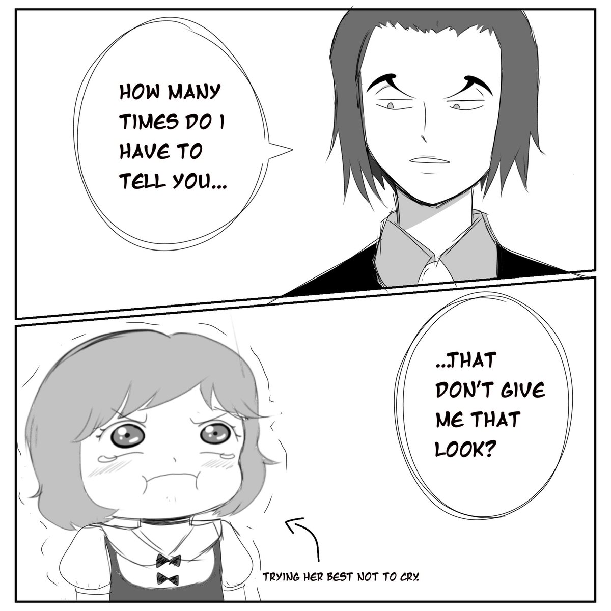 Potato_imouto's tweet photo. [Spoli's childhood memory] 🐆🦌
.
Everytime spoli tries not to cry,she always doing the same look.
.
(which lucci secretly finds it kinda cute. But he wont gonna fall for her stupid emotional tactics as what he called in this situation.)
.
#onepiecepc #canonxoc #onepiece #oc https://t.co/9pH0zsAOku