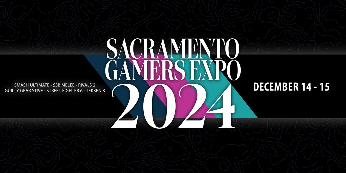 December 14th &amp; 15th (Sat, Sun) I'll be hosting Sacramento Gamers Expo's lineup of Platform Fighters &amp; Fighting Games!

Where: Scottish Masonic Center, H St - Sacramento, CA!

SSBU, SSBM, Rivals 2, Tekken 8, GGST, &amp; SF6! (Bonus pots for all titles!)

Link in thread below! 🧵⬇️
