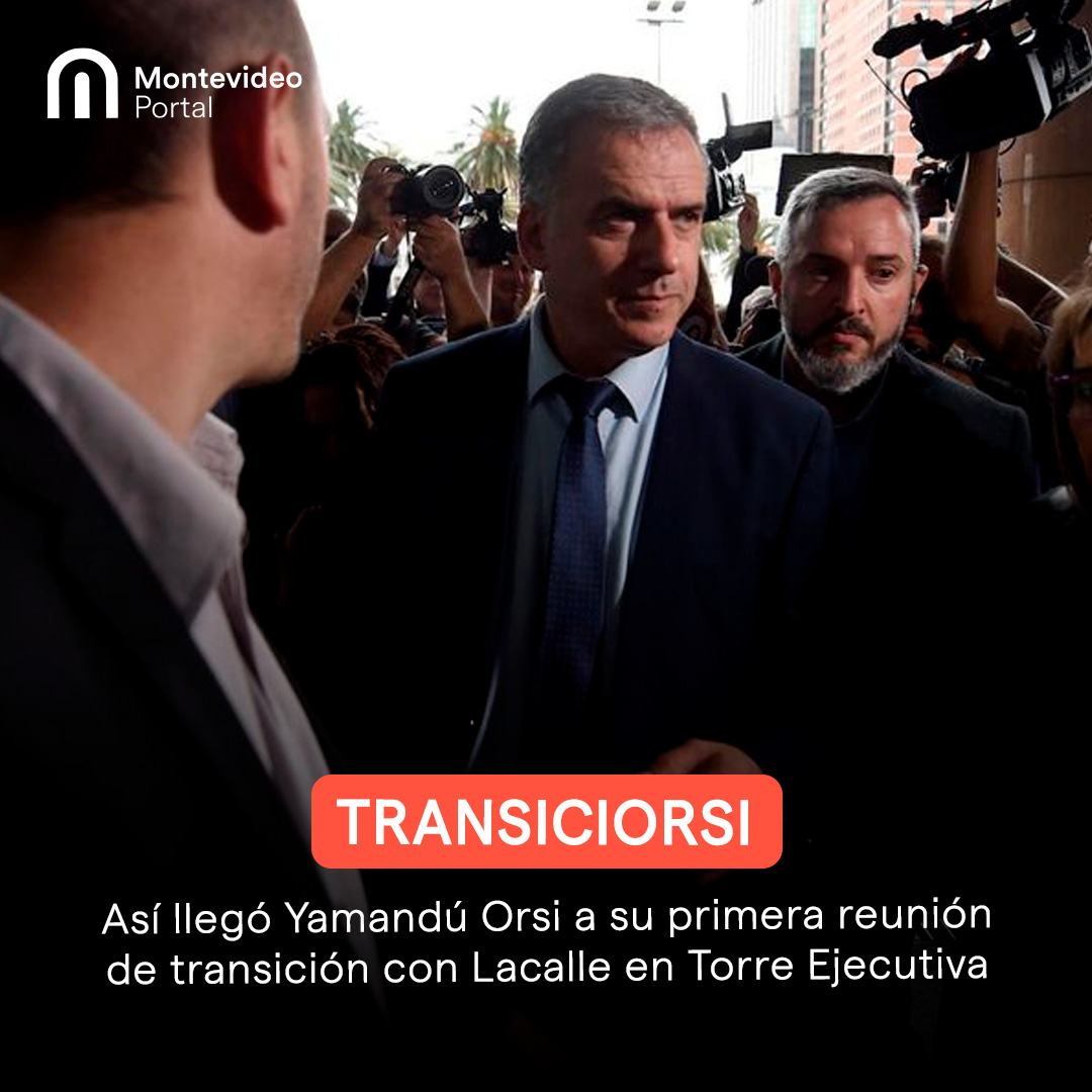 El presidente electo Yamandú Orsi arribó sobre las 14:20 de este miércoles a la Torre Ejecutiva para mantener la primera reunión de la transición con el presidente Luis Lacalle Pou.