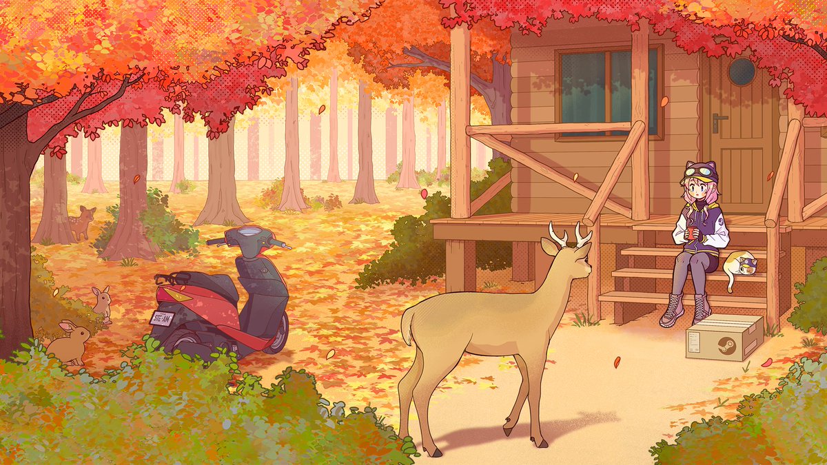 It's time for <a href="/Steam/">Steam</a> 's Autumn sale! 🍁🍂🐱  

Thank you so much for once again trusting my work, I had a lot of fun doing this one!! 🌟
