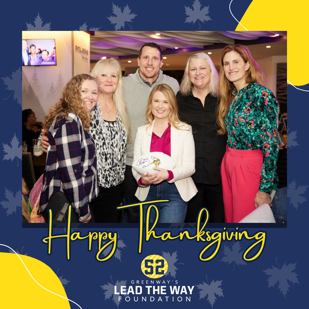 This Thanksgiving, we're thankful for the incredible community that supports the Lead the Way Foundation and our mission to uplift families in need. Together, we’re making a difference, one step at a time. 🏈🙏 <a href="/chadgreenway52/">Chad Greenway</a> #Thanksgiving #LeadTheWay