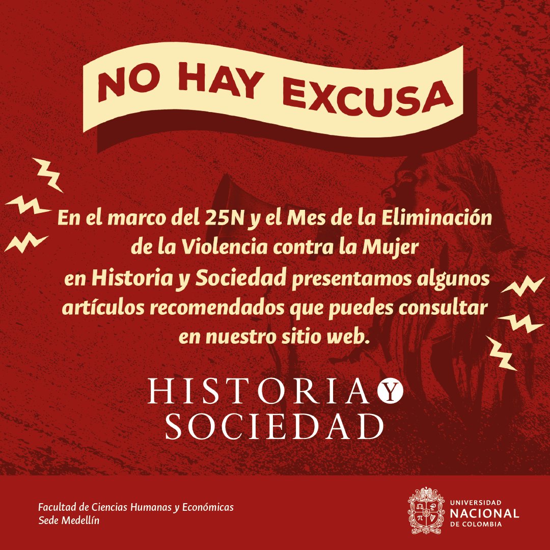 revhisys's tweet image. En el marco del #25N y la eliminación de la violencia contra la mujer, les invitamos a consultar los siguientes artículos relativos a estos temas revistas.unal.edu.co/index.php/hisy…