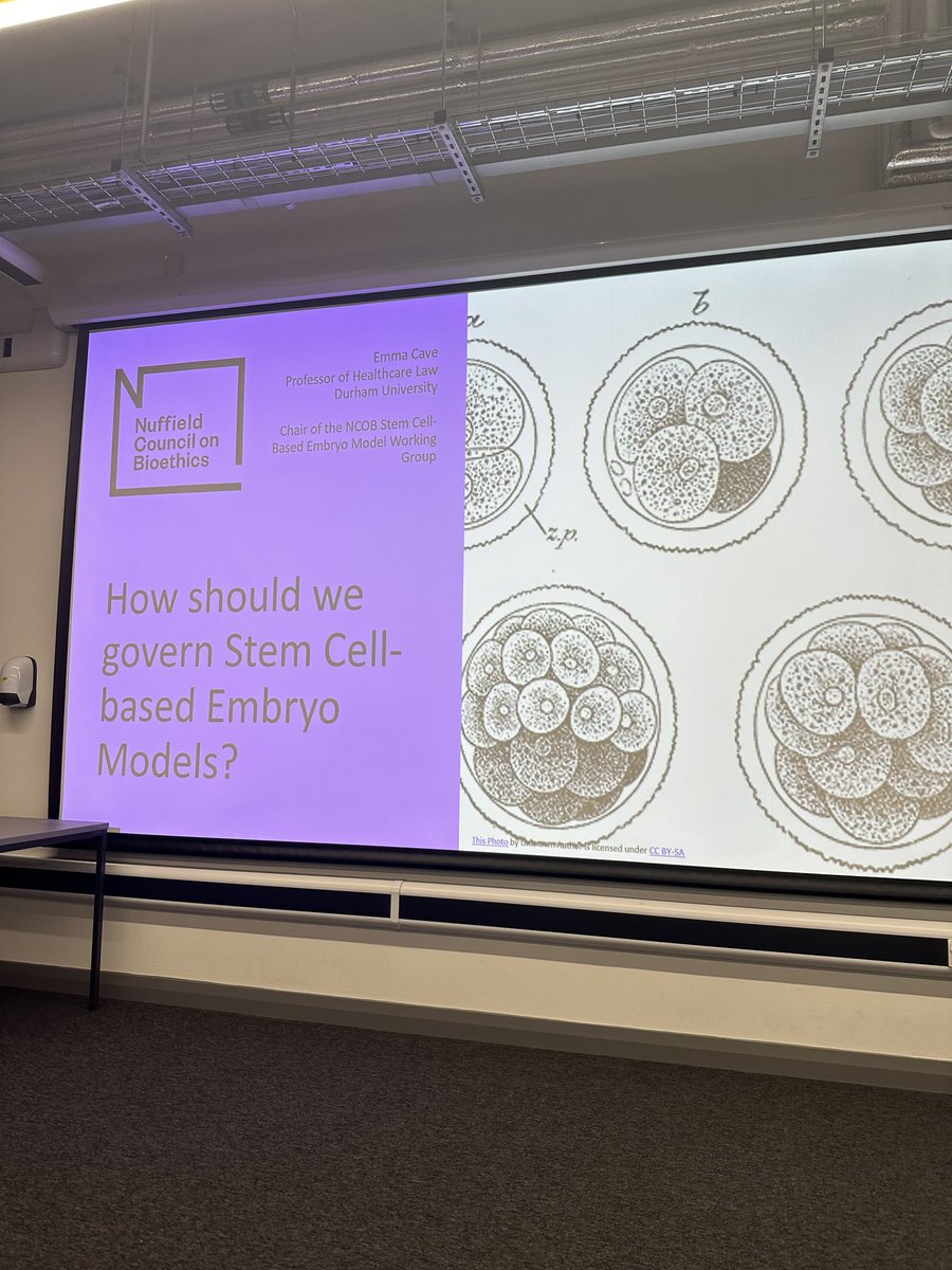 What a privilege and a pleasure to have <a href="/profEmmaCave/">Emma Cave</a> give today's public lecture on the regulation of embryo models. Her insights and expertise on this important topic were truly invaluable. Thank you for sharing your knowledge with us! #PublicLecture #Regulation #Grateful