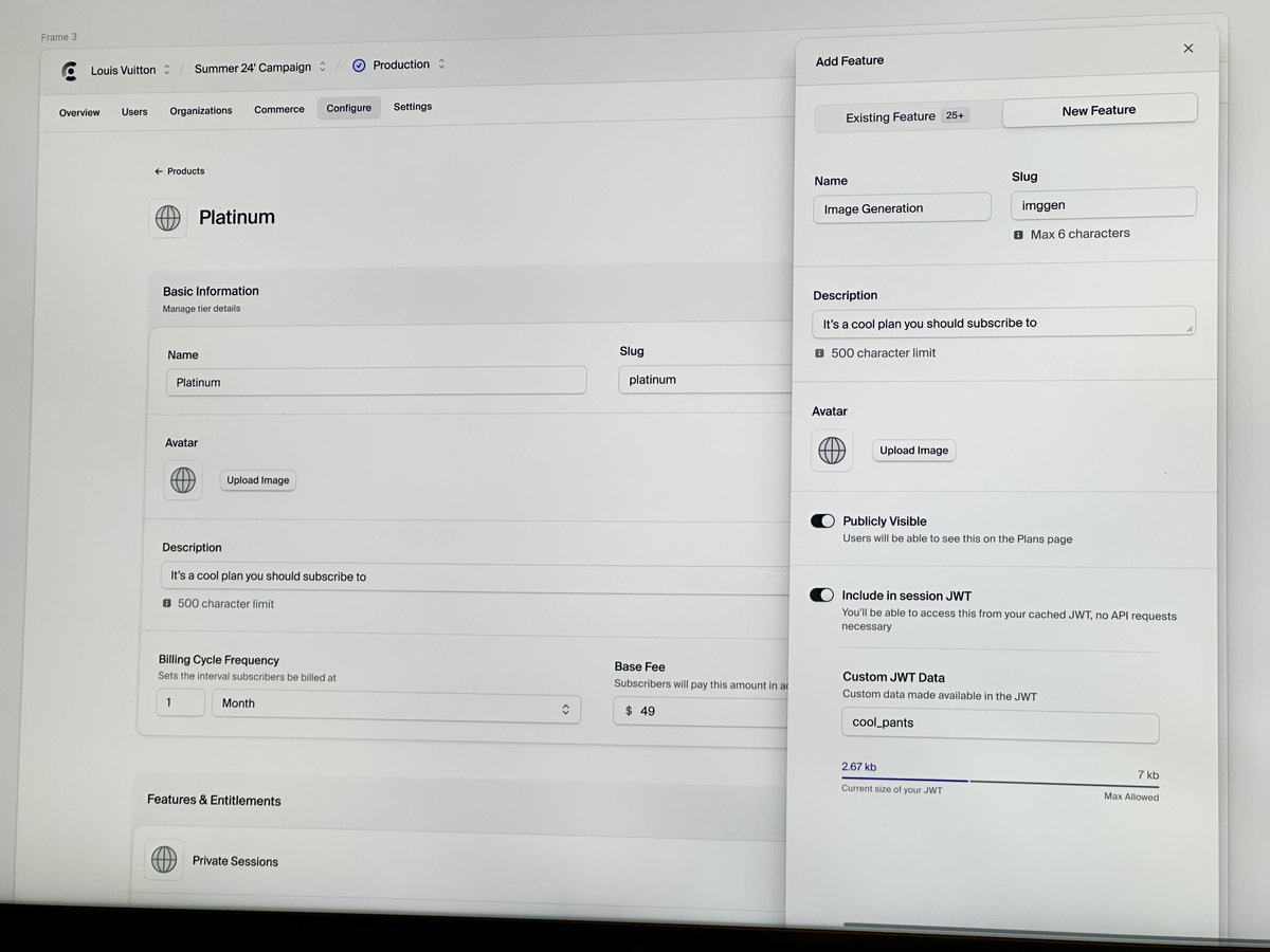 It’s happening! Commerce is coming to <a href="/ClerkDev/">Clerk</a> :) 
Soon you’ll be able to start billing your customers with just a couple clicks. You won’t even have to write any code. 

Oh and we’ll have a full entitlement and feature system built in 😎