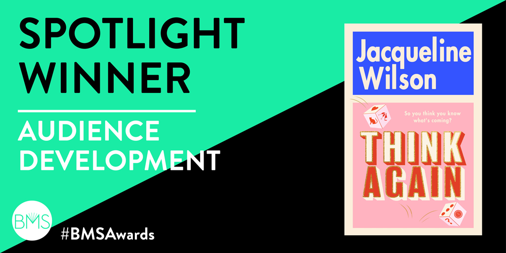 BMSoc's tweet photo. The Spotlight Award for Audience Development goes to @hanwints @TransworldBooks
for a well-crafted fan-focused campaign for #ThinkAgainBook – congratulations! #BMSAwards https://t.co/VJTpd1tzJX