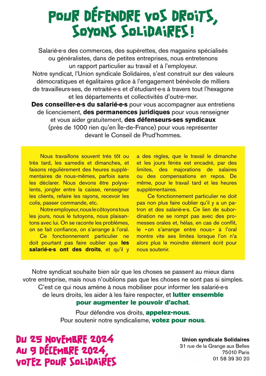FX_AROULS's tweet photo. On vote et on fait voter @UnionSolidaires aux #Élections #TPE #TPA https://t.co/aIew2Q5nIQ