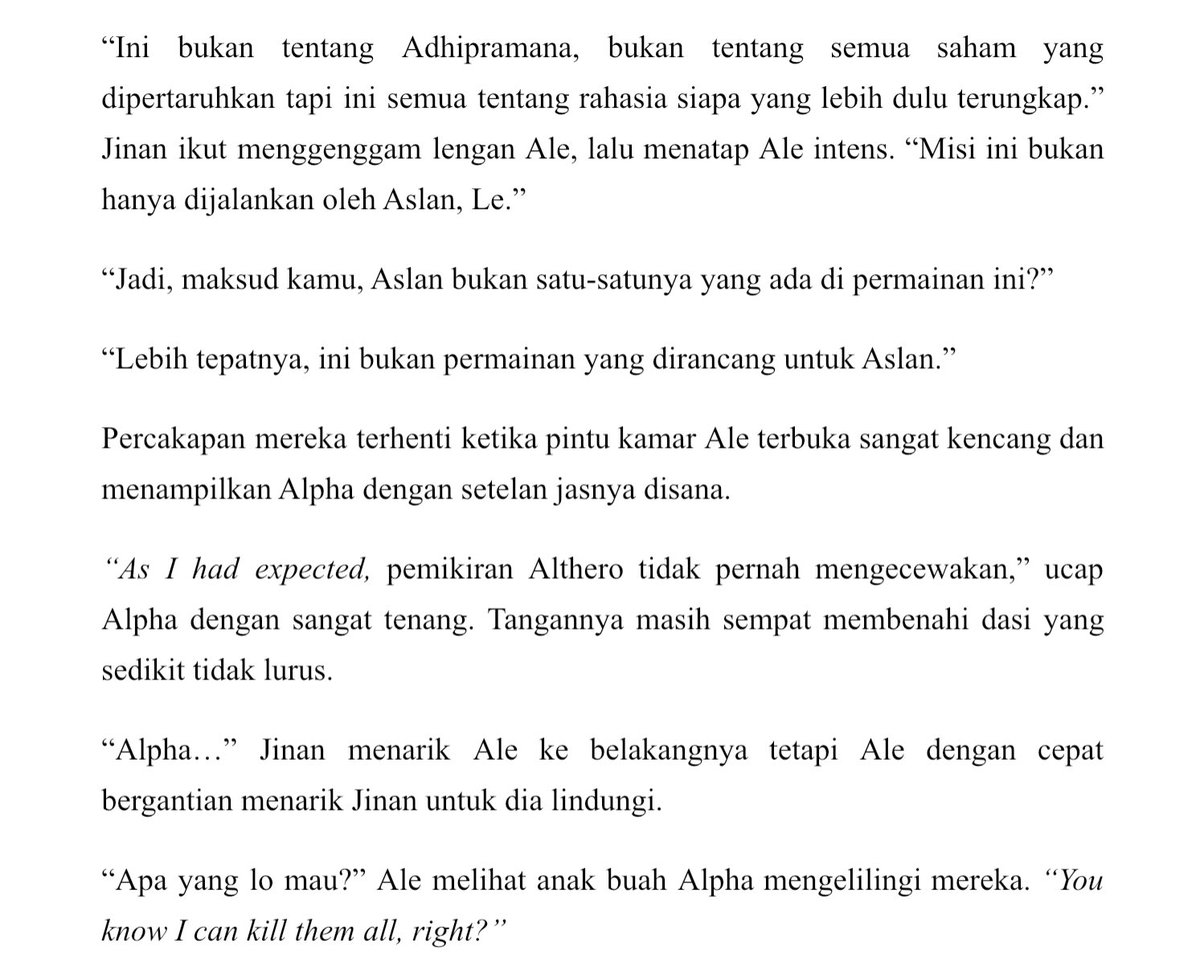 aeri_aaa's tweet photo. — 258 Yang terjadi pada Jinan dan Ale di malam saat Aslan memutuskan tidak jadi pulang karena panggilan Cilla (part 247) https://t.co/PXjYvRio0Z