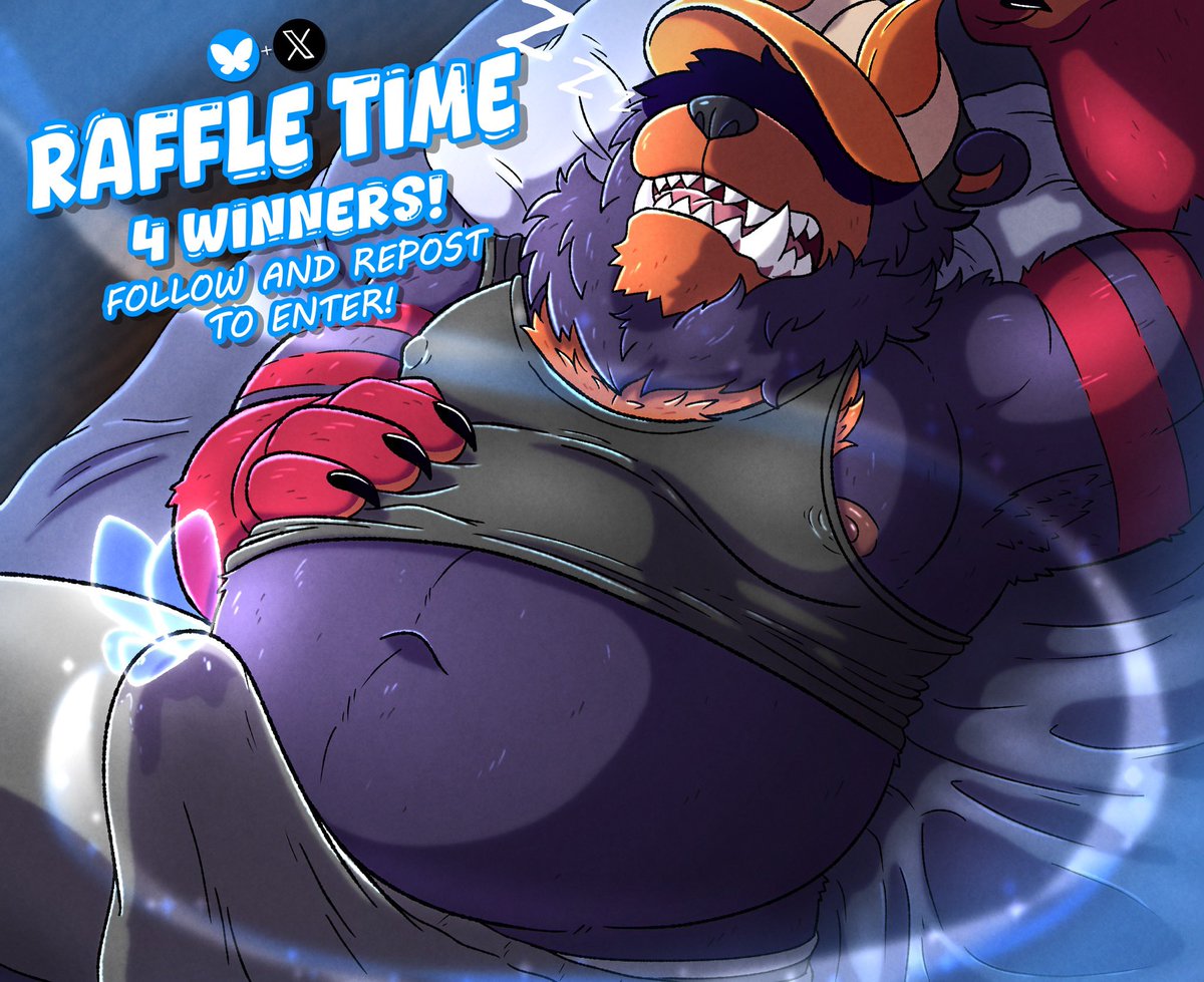 It’s time for my first 🦋BLUE SKY RAFFLE🦋!!

4 Winners will receive a Free NSFW Fullbody Commission!

Follow and Repost to Enter!

(This’ll be posted on blue sky🦋 too, so follow and repost on there as well to double your chances!)

🔞NO MINORS🔞

Raffle Ends on Dec 1st!