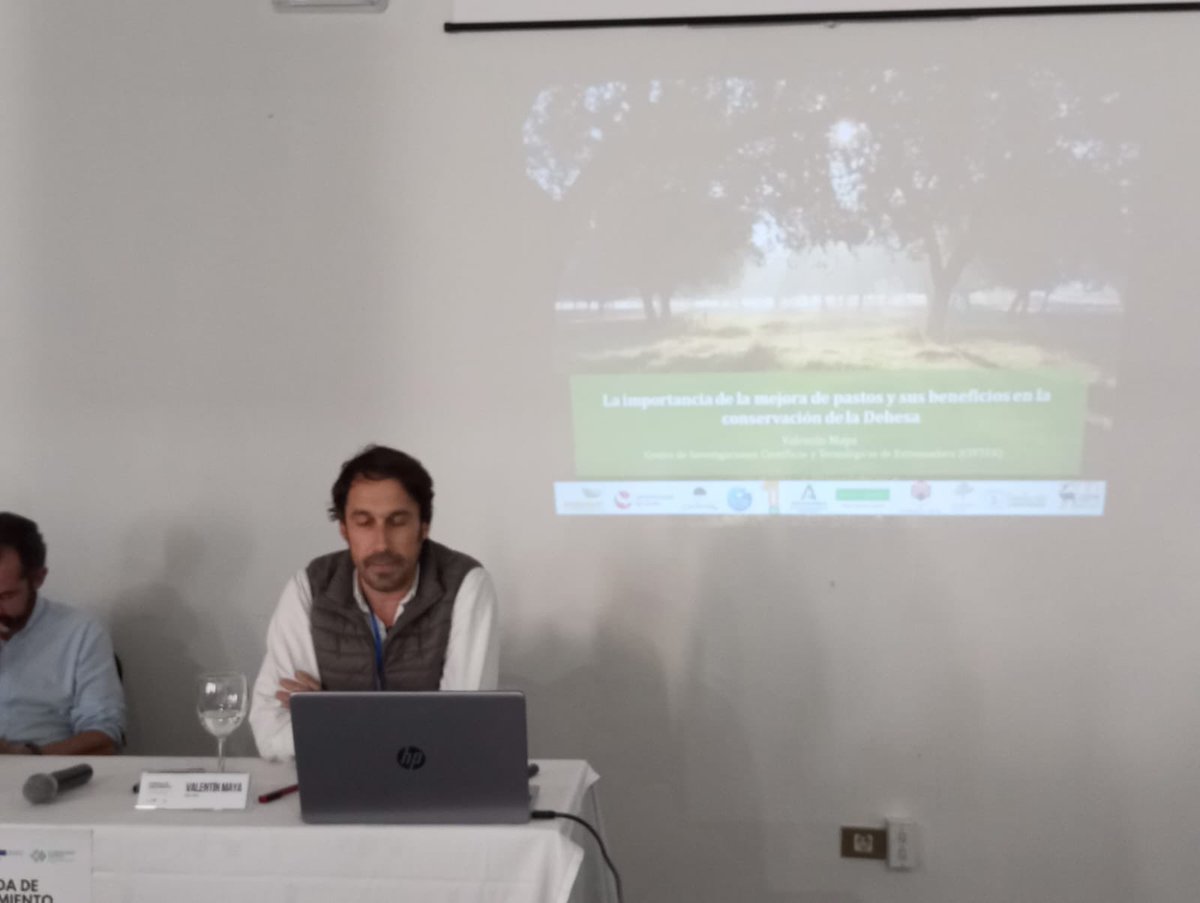 💯Hoy Valentín Maya de <a href="/CICYTEX/">CICYTEX</a> ha participado en Torrejón el Rubio en la Jornada de lanzamiento del Territorio de Aprendizaje de Extremadura, en el marco del proyecto CI MONTADO DEHESA 🌳🐷
🗣️Habló de la Mejora de los pastos, sus beneficios en la conservación de la dehesa💚