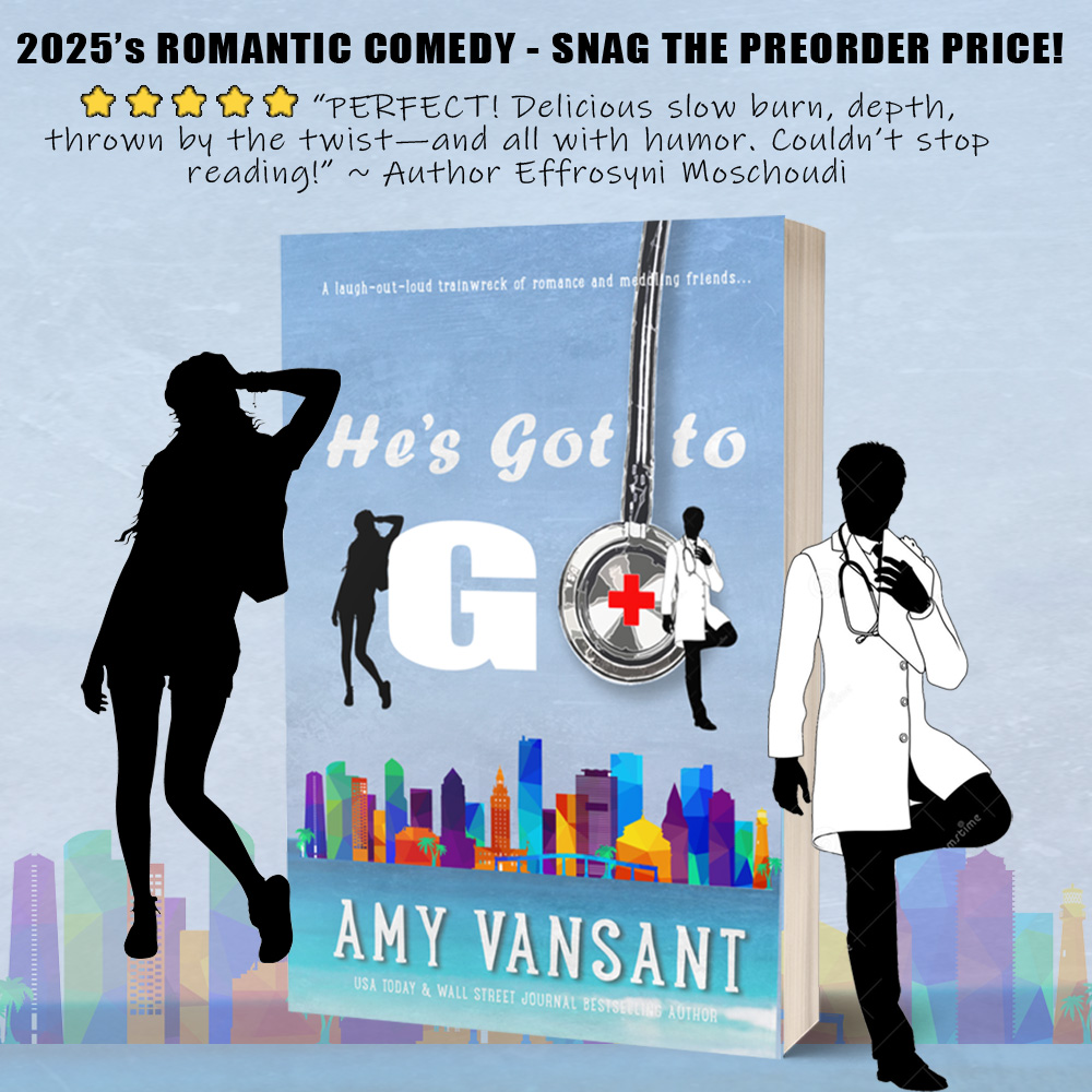 I only write books to make people happier (and to afford food). Even my thrillers are stabby-joke-murder-joke...  Taking a break from mysteries for a rom-com this time, out in Jan, now in preorder! amazon.com/gp/product/B0D…