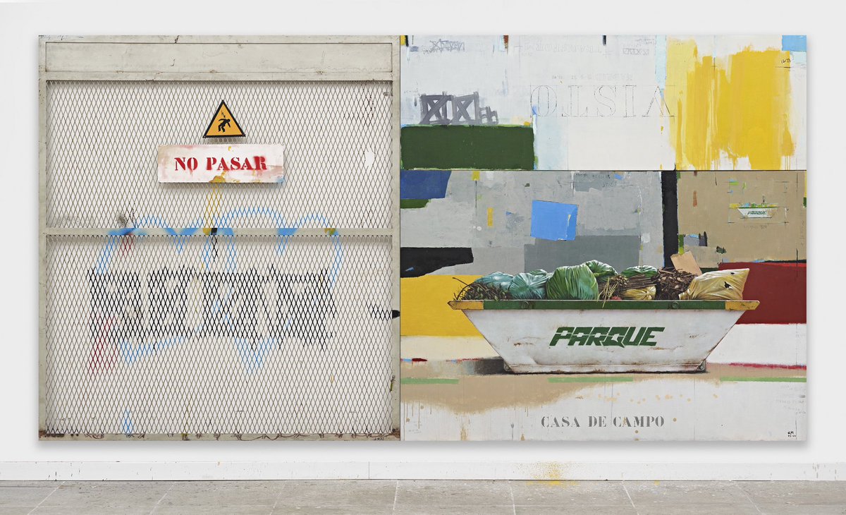 Casa de Campo, óleo sobre tela y metal, 195x370 cm 2023-24 #arte #pintura #museo #cultura #oleo #container