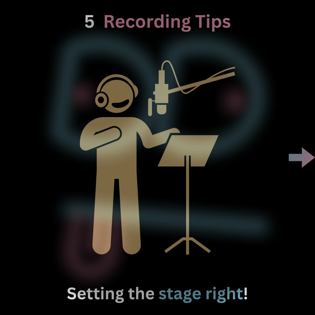 5 Recording Tips - Setting your stage right!

1. Choose the right microphone!
Experiment with different microphone types to find one that complements your unique vocal characteristics.

2. Get the headphone mix right!
How the artist (you) hears himself will impact his feeling,