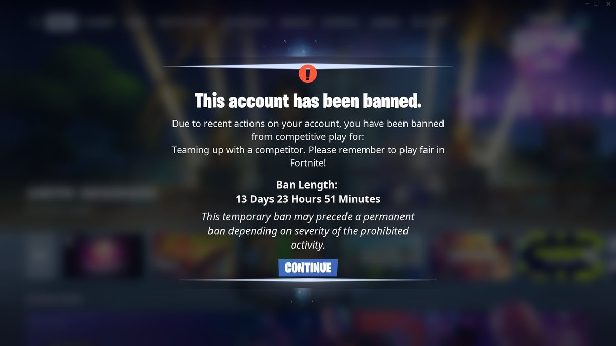We got banned
