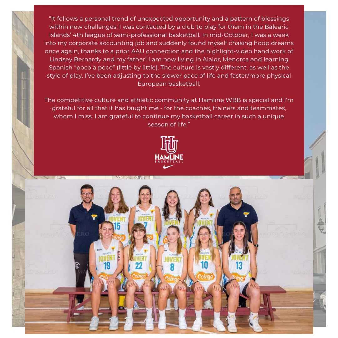 👀 Alumni Spotlight Series 🔦

🏀 Lydia Lecher (Class of 2023)

Always looking for her next adventure, we are very proud of one of our most decorated alumni in program history taking her talents overseas to compete professionally in Spain!

Keep up the good work, Lydia! 👏

#goHU