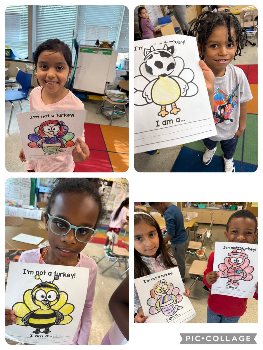 ErinDent_'s tweet photo. There’s nothing like having a class lunch bunch the day before Thanksgiving break!! We also created turkey disguises after reading Turkey Trouble 🦃 https://t.co/L2cO6QsGqW