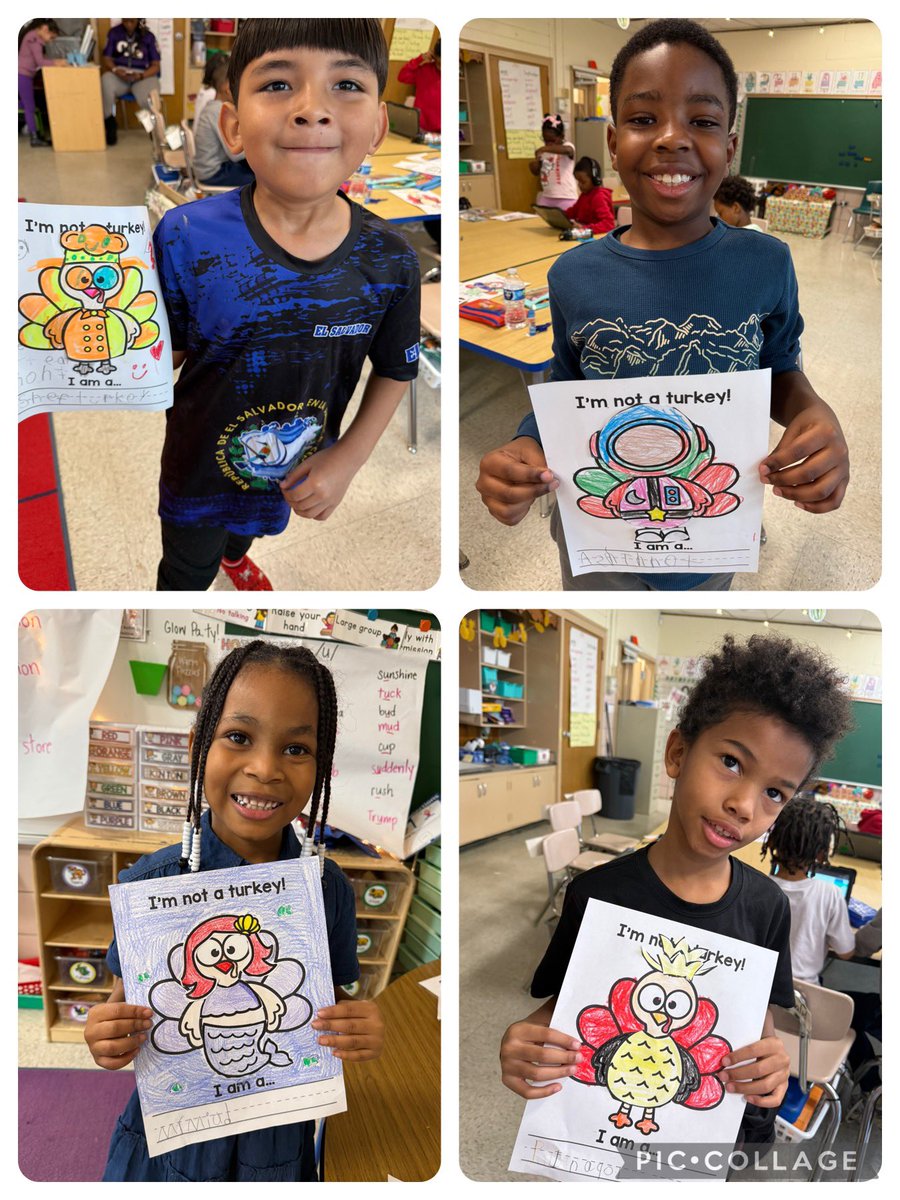 ErinDent_'s tweet photo. There’s nothing like having a class lunch bunch the day before Thanksgiving break!! We also created turkey disguises after reading Turkey Trouble 🦃 https://t.co/L2cO6QsGqW