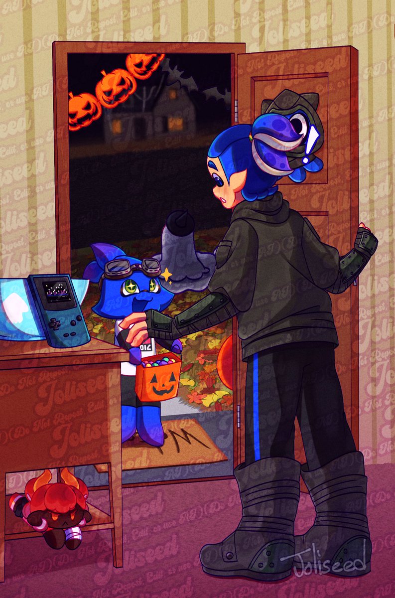 hey guys! I forgot to ask: how was your Halloween? mine was great! although, a kid showed up wearing a familiar costume... 🤭💙🦑