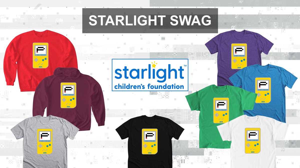pixstitch's tweet photo. Our 12 Days of @StarlightUS campaign + bonfire shirt links are live!

We'll be running our final charity event of the year with Team @StreamStars_TTV from Dec 1 - 12 to impact children's lives. Grab yours!

Donate: https://t.co/UVApolLwUs
Bonfire shirt: https://t.co/H2aNBnhJbM https://t.co/v7OZ1MClbc