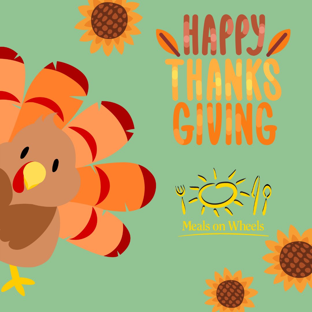 MOWIndiana's tweet photo. Happy Thanksgiving from Meals on Wheels of Central Indiana! We are so thankful for all those who come together to join us in our mission.

As a reminder, the MOWCI office will be closed for the holiday tomorrow, November 28th. Normal operations will resume Friday, November 29th. https://t.co/GhWkqUvOoH