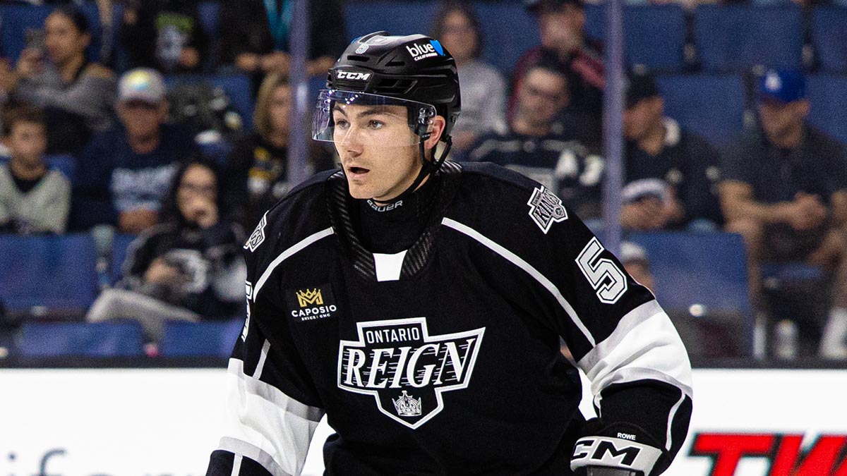 TheAHL's tweet photo. .@ontarioreign defenseman Luke Rowe is doing something only a handful of hockey players have ever done: play professionally after attending a United States service academy.

📝: @ShafReign | https://t.co/6WCQYRiqrf https://t.co/Soa2gCU3C1
