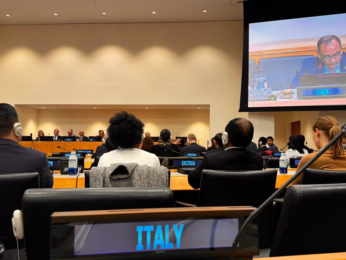 ItalyUN_NY's tweet photo. …And it’s a wrap! The work of the UN #SecondCommittee closes today with many crucial Resolutions adopted to promote sustainable development and to address key global economic and social challenges. Warmest thanks to the Bureau 🇧🇩🇳🇬🇭🇷🇮🇸🇺🇾 https://t.co/Yus8GaVpCy
