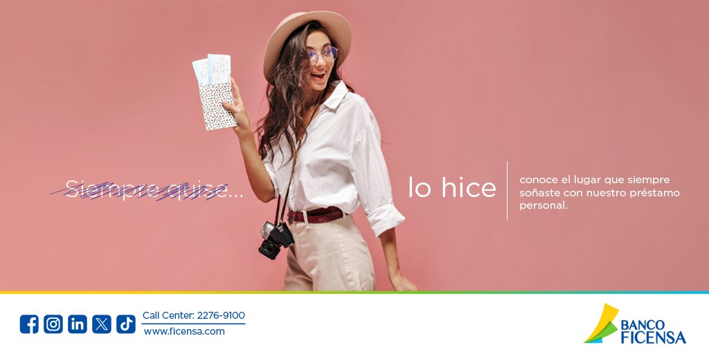 ficensa_hn's tweet photo. Cambia el "Siempre quise" por, LO HICE y empieza a hacer todas esas cosas que siempre soñaste.​

Visita nuestro sitio web y solicita tu préstamo personal: https://t.co/QEeLMnqsTM​

#Ficensa #PrestamoPersonal #Viajes #Educación #Beneficios #lohice https://t.co/akPFx9V7Fd