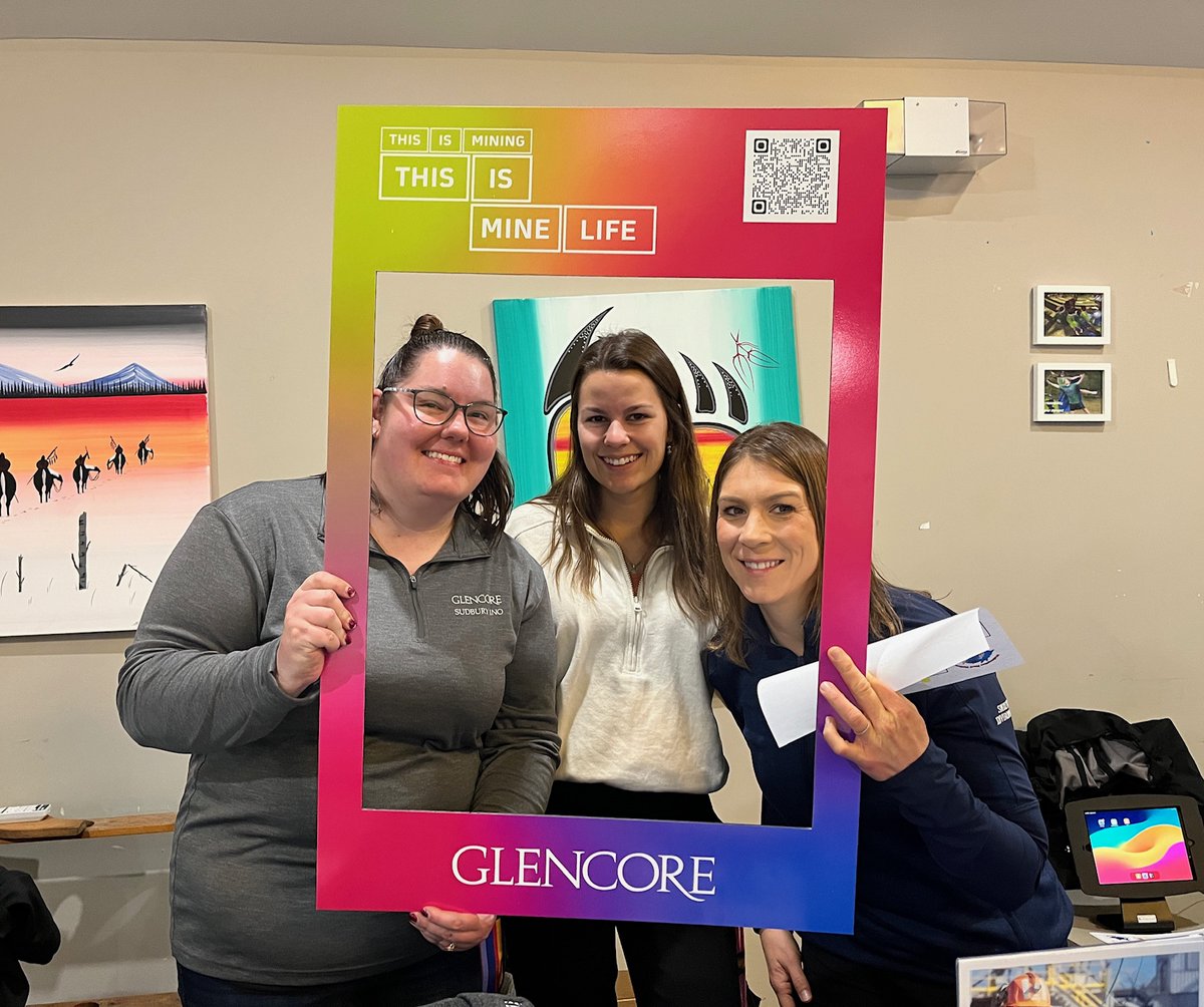 GlencoreCanada's tweet photo. Our Sudbury team was delighted to attend Wahnapitae First Nation’s annual Partner Open House at the end of November to provide the community with an update on the Nickel Rim South site’s care and maintenance plan and to continue outreach efforts showcasing mining employment opportunities for local youth in collaboration with the @OntMiningAssoc This is Mine Life campaign.