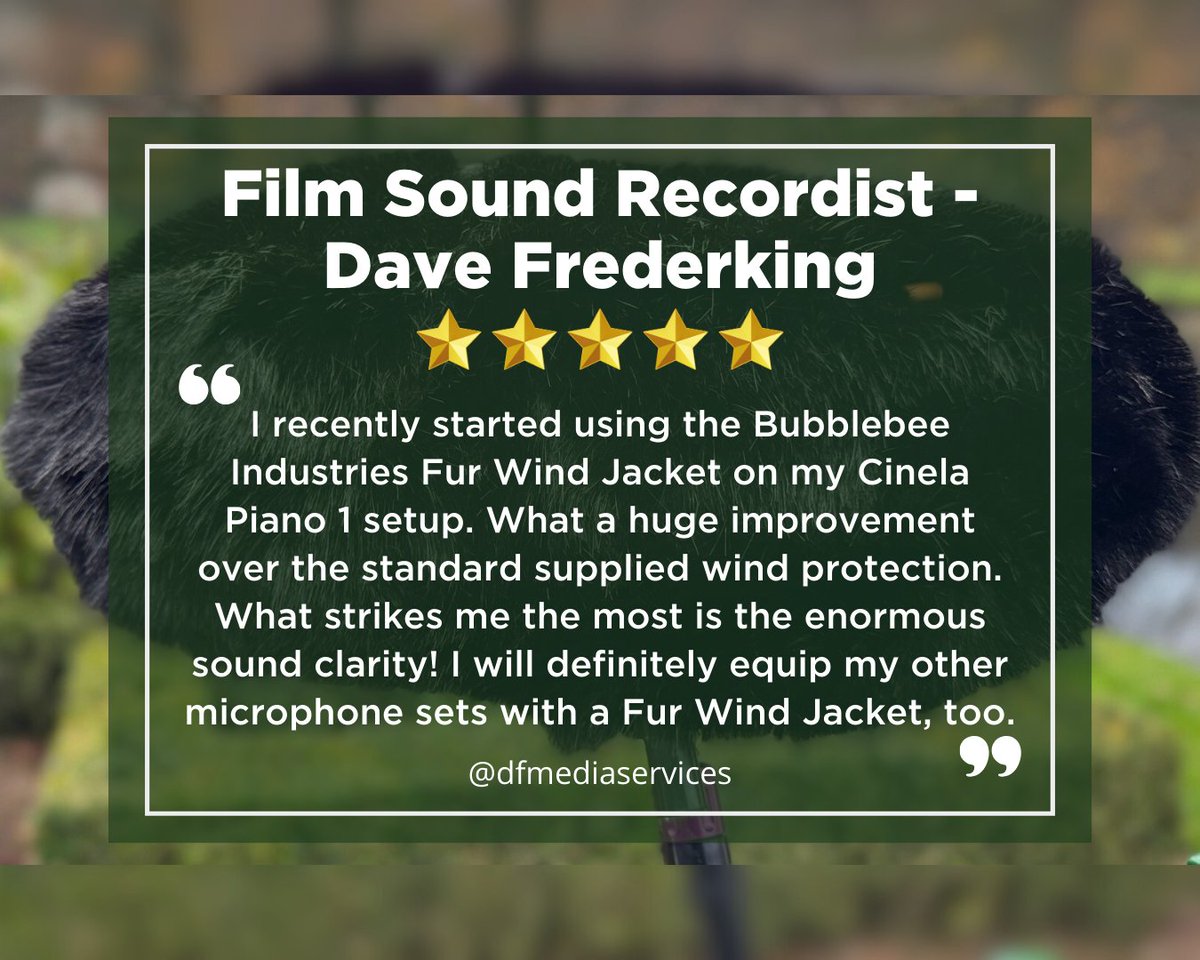 Bubblebee Industries (@bubblebee_ind) on Twitter photo "Enormous Sound Clarity" Starts Here with The Fur Wind Jacket! 🚫💨
With high-density, multi-pile faux fur, The Fur Wind Jacket offers unparalleled wind noise reduction while preserving your microphone's natural tonal quality.
🔗 bit.ly/3KrfVny
#MakingSoundSoundBetter "Enormous Sound Clarity" Starts Here with The Fur Wind Jacket! 🚫💨
With high-density, multi-pile faux fur, The Fur Wind Jacket offers unparalleled wind noise reduction while preserving your microphone's natural tonal quality.
🔗 bit.ly/3KrfVny
#MakingSoundSoundBetter