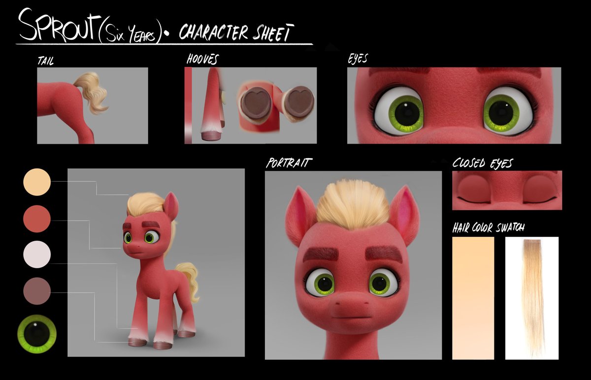 MLPG524092021's tweet photo. Concept arts of Sunny, Hitch and Sprout as foals and Emperor Sprout.
Found at @g5mlp's Tumblr.
Link: https://t.co/Lp0lQQI0pC
#mylittlepony #mlpg5 #mlpanewgeneration #mylittleponyanewgen #sunnystarscout #hitchtrailblazer #sproutcloverleaf #conceptart #mlpofficial #leak https://t.co/gASTKjpwEh
