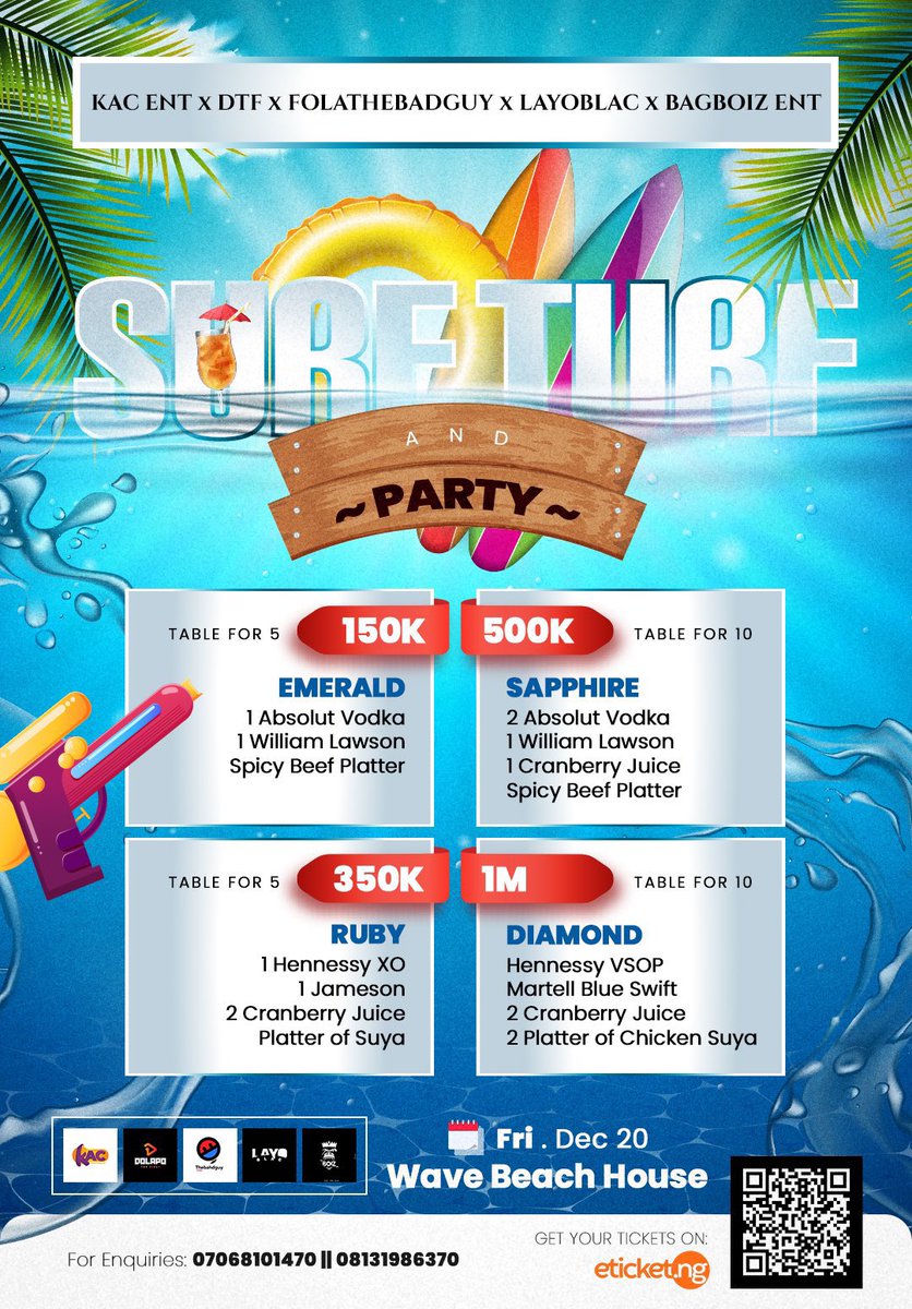 Anirejuoritse_'s tweet photo. 20th Dec
Be there🙂↔️
O ma wa wavy
#SurfTurfAndParty https://t.co/p1cfsL6lp7
