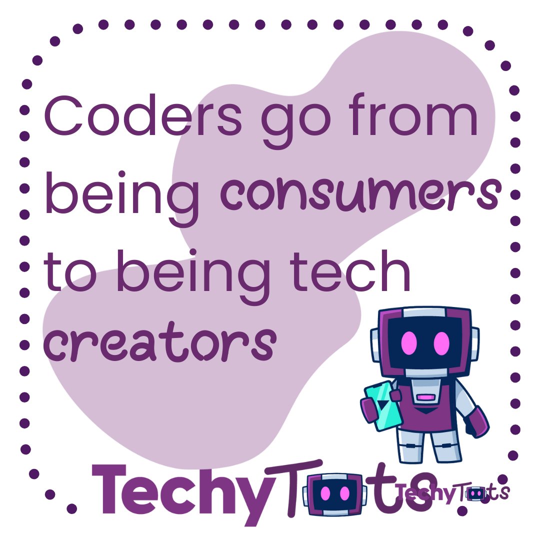 TechyTots's tweet image. Reasons to learn coding .....

Coders go from consumers to creators

#reasonstolearncoding #coding #playlearncode