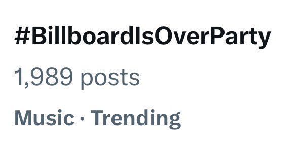 <a href="/chartstswift/">Taylor Swift Charts+</a> <a href="/billboard/">billboard</a> #billboardisoverparty